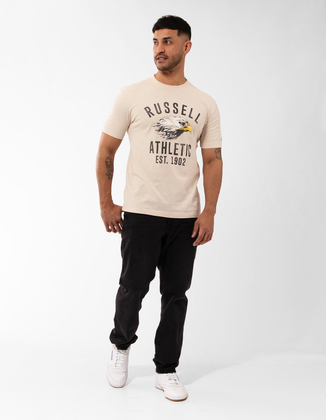 Pánské Tričko Russell Athletic Screaming Eagle Šedé | UEV-407963